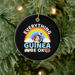 Guinea Pig - Guinea Be OK, Encouragement Ceramic Ornament