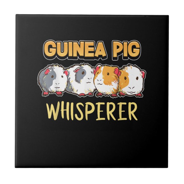 Guinea Pig Guinea Pig Whisperer Cute Cavy Ceramic Tile (Front)