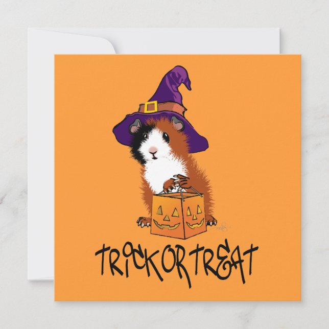 Guinea Pig Halloween Card (Front)