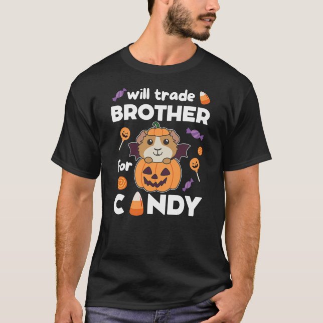Guinea Pig Halloween Pumpkin Guinea Pig Trade T-Shirt (Front)