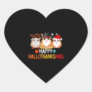 Guinea Pig Halloween Thanksgiving Christmas Heart Sticker