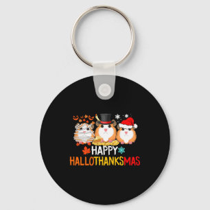 Guinea Pig Halloween Thanksgiving Christmas Key Ring