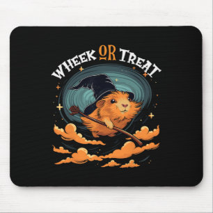 Guinea Pig Halloween Wheek Or Treat Funny Cavy Wit Mouse Pad