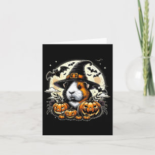Guinea Pig Halloween Witch Art  Card