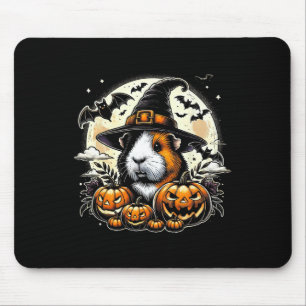 Guinea Pig Halloween Witch Art Mouse Pad