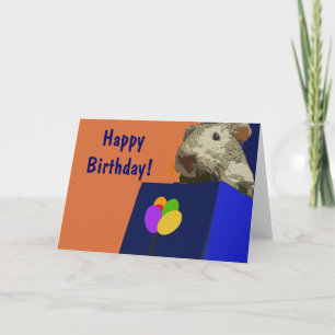 Guinea Pig Happy Birthday Card