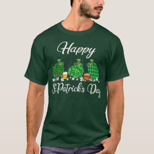 Guinea Pig Happy St Patrick's Day Shamrock Leopard T-Shirt