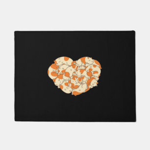 Guinea Pig Heart Love   Cute Baby Guinea Pig Doormat