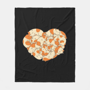 Guinea Pig Heart Love Cute Baby Guinea Pig Fleece Blanket