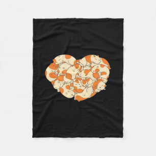 Guinea Pig Heart Love Cute Baby Guinea Pig Fleece Blanket
