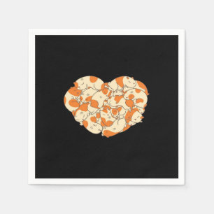 Guinea Pig Heart Love Cute Baby Guinea Pig Napkin