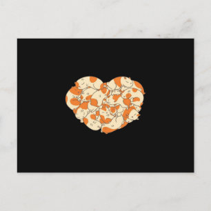 Guinea Pig Heart Love Cute Baby Guinea Pig Postcard