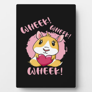 Guinea Pig Heart Wheek   Cute Baby Pet Lover Plaque