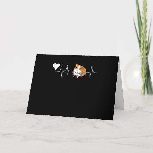 Guinea Pig Heartbeat Cute Cavy Gift Card (Front)