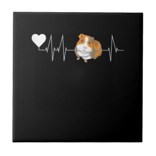 Guinea Pig Heartbeat Cute Cavy Gift Ceramic Tile