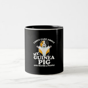 Guinea Pig I Care About My Guinea Pig Two-Tone Coffee Mug