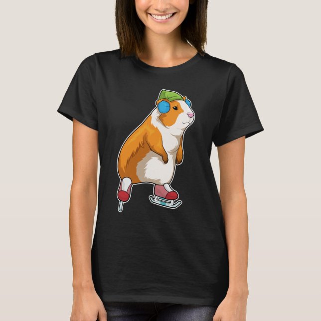 Guinea pig Ice skating Ice skates T-Shirt (Front)