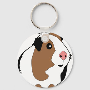 Guinea Pig Illustration Key Ring