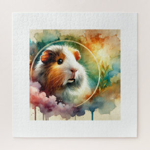 Guinea Pig in a Serene Meadow 160724AREF260 - Wate Jigsaw Puzzle