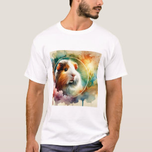 Guinea Pig in a Serene Meadow 160724AREF260 - Wate T-Shirt