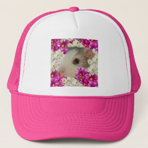 Guinea Pig In Daisies, Truckers Hat