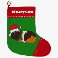 Guinea Pig in Santa Hat Personalised