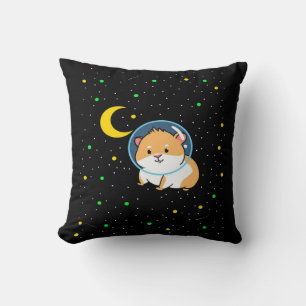 Guinea Pig In Space   Cute Astronomy Guinea Pig Cushion