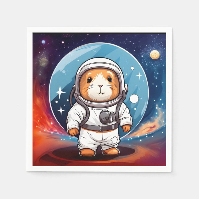Guinea Pig in Space Napkin (Front)