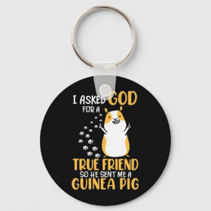 Guinea Pig Is True Friend Key Ring