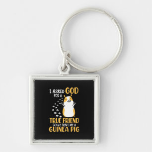 Guinea Pig Is True Friend Key Ring
