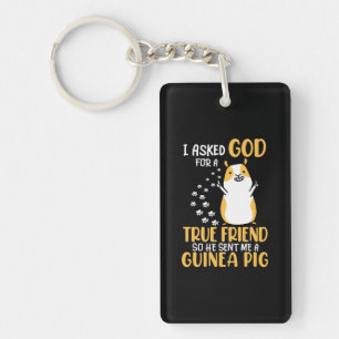 Guinea Pig Is True Friend Key Ring