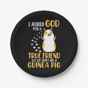 Guinea Pig Is True Friend Paper Plate