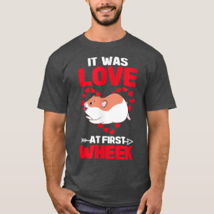 Guinea Pig It Was Love At First Wheek Valentine's T-Shirt