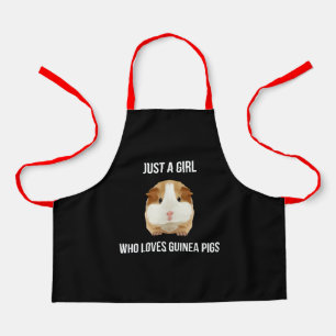 Guinea Pig Just A Girl Loves Wheek Apron