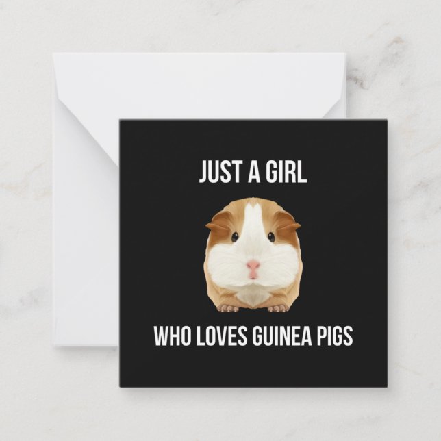 Guinea Pig Just A Girl Loves Wheek Card (Front)