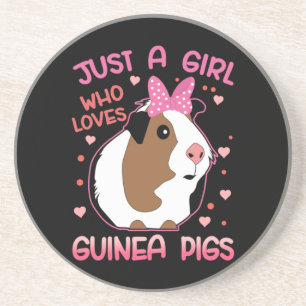 Guinea Pig Just a Girl Who Loves Guinea Pigs Coaster