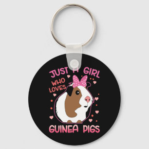 Guinea Pig Just a Girl Who Loves Guinea Pigs Key Ring