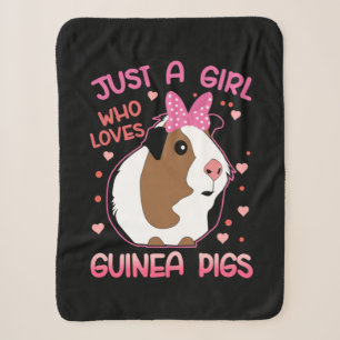 Guinea Pig Just a Girl Who Loves Guinea Pigs Sherpa Blanket
