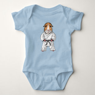 Guinea Pig Karate Baby Bodysuit