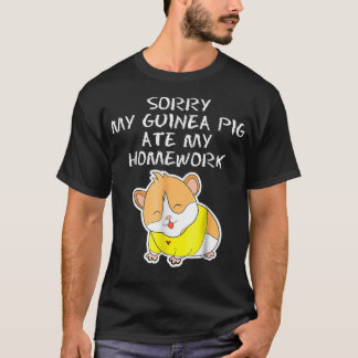 Guinea Pig Kids  Guinea Pig  Kids Ate My Homework  T-Shirt
