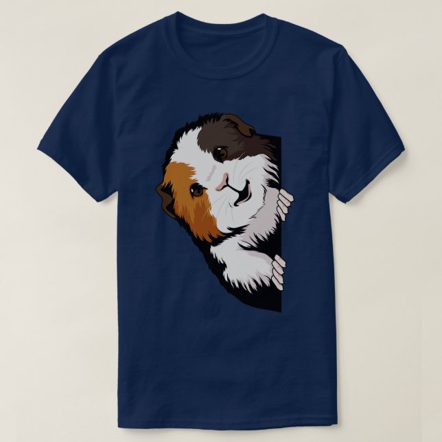 Guinea Pig Looking From The Side Cavy T-Shirt (Design Front)