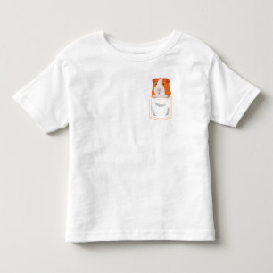 Guinea Pig looking out of the pocket Toddler T-Shirt