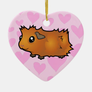 Guinea Pig Love (add your own message) Ceramic Tree Decoration