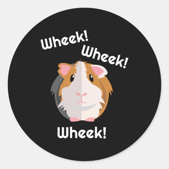 Guinea Pig Love Classic Round Sticker (Front)