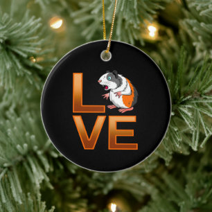 Guinea Pig Love Cute Guinea Pig Cool Pet Lover Ceramic Ornament