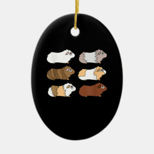 Guinea Pig Love Guinea Pig Wheek Wheek Feed Me Ceramic Ornament