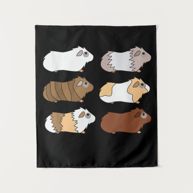 Guinea Pig | Love Guinea Pig Wheek Wheek Feed Me Tapestry (Front)