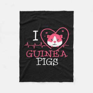 Guinea Pig Love Rodent Heartbeat Guinea Pig Fleece Blanket