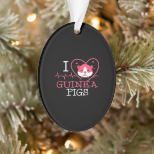 Guinea Pig Love Rodent Heartbeat Guinea Pig Ornament