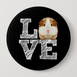 Guinea Pig Love Rodent Wheek 10 Cm Round Badge